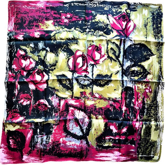 Accessories - Floral vintage silk 100% scarf